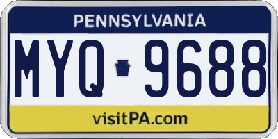 PA license plate MYQ9688