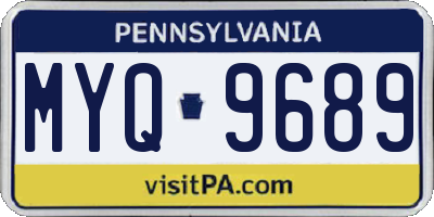 PA license plate MYQ9689