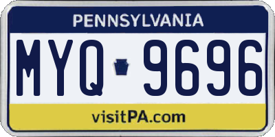 PA license plate MYQ9696