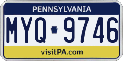 PA license plate MYQ9746