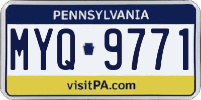 PA license plate MYQ9771