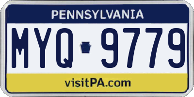 PA license plate MYQ9779