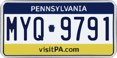 PA license plate MYQ9791