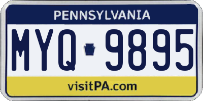 PA license plate MYQ9895