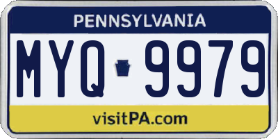 PA license plate MYQ9979