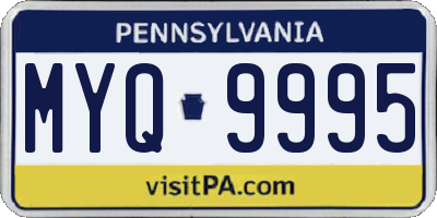 PA license plate MYQ9995