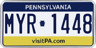 PA license plate MYR1448