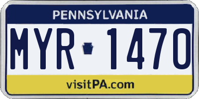 PA license plate MYR1470