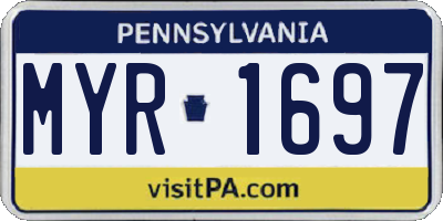 PA license plate MYR1697