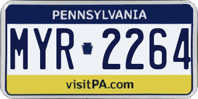 PA license plate MYR2264