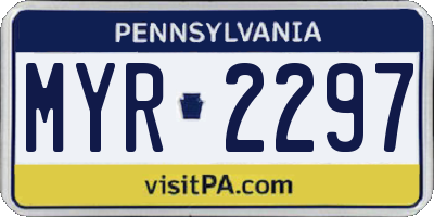 PA license plate MYR2297