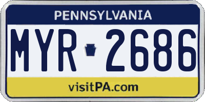 PA license plate MYR2686