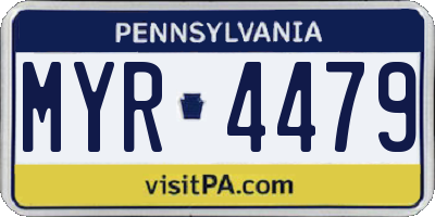 PA license plate MYR4479