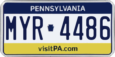 PA license plate MYR4486