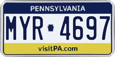 PA license plate MYR4697