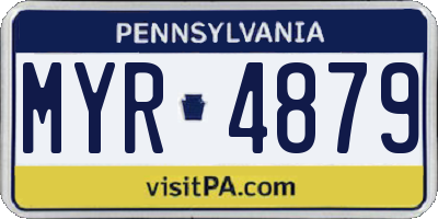 PA license plate MYR4879