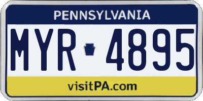 PA license plate MYR4895