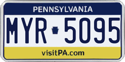 PA license plate MYR5095