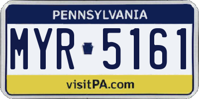 PA license plate MYR5161