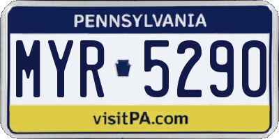 PA license plate MYR5290