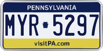 PA license plate MYR5297