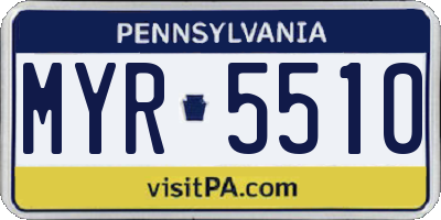 PA license plate MYR5510