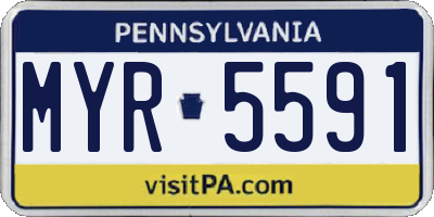 PA license plate MYR5591