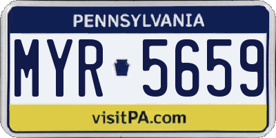 PA license plate MYR5659