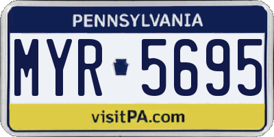 PA license plate MYR5695