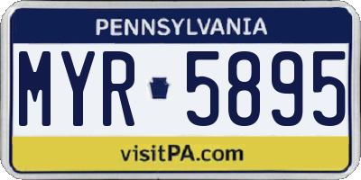 PA license plate MYR5895