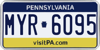 PA license plate MYR6095