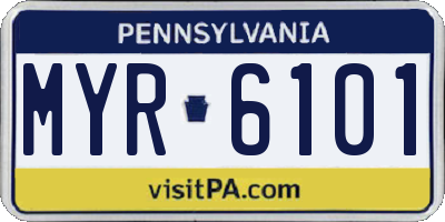PA license plate MYR6101