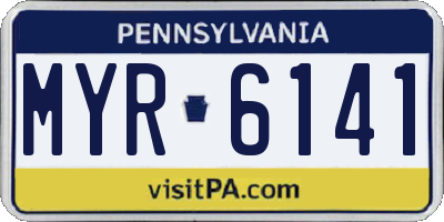 PA license plate MYR6141