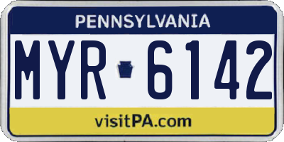 PA license plate MYR6142