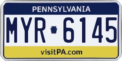 PA license plate MYR6145