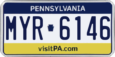PA license plate MYR6146