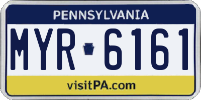 PA license plate MYR6161