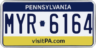 PA license plate MYR6164