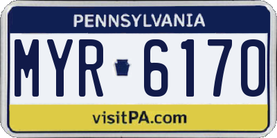 PA license plate MYR6170