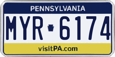 PA license plate MYR6174