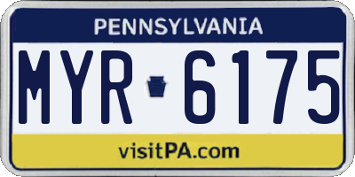 PA license plate MYR6175