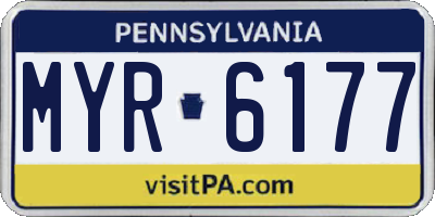 PA license plate MYR6177