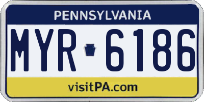 PA license plate MYR6186