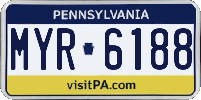 PA license plate MYR6188