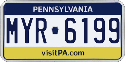 PA license plate MYR6199