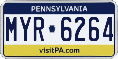 PA license plate MYR6264