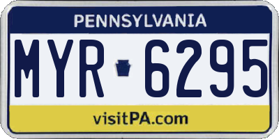 PA license plate MYR6295