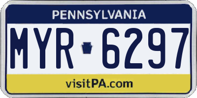 PA license plate MYR6297