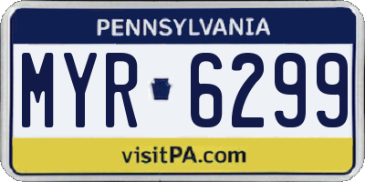 PA license plate MYR6299