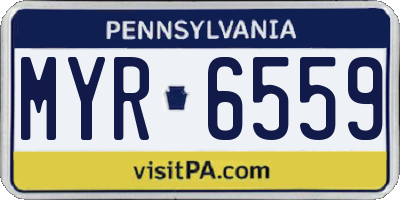 PA license plate MYR6559